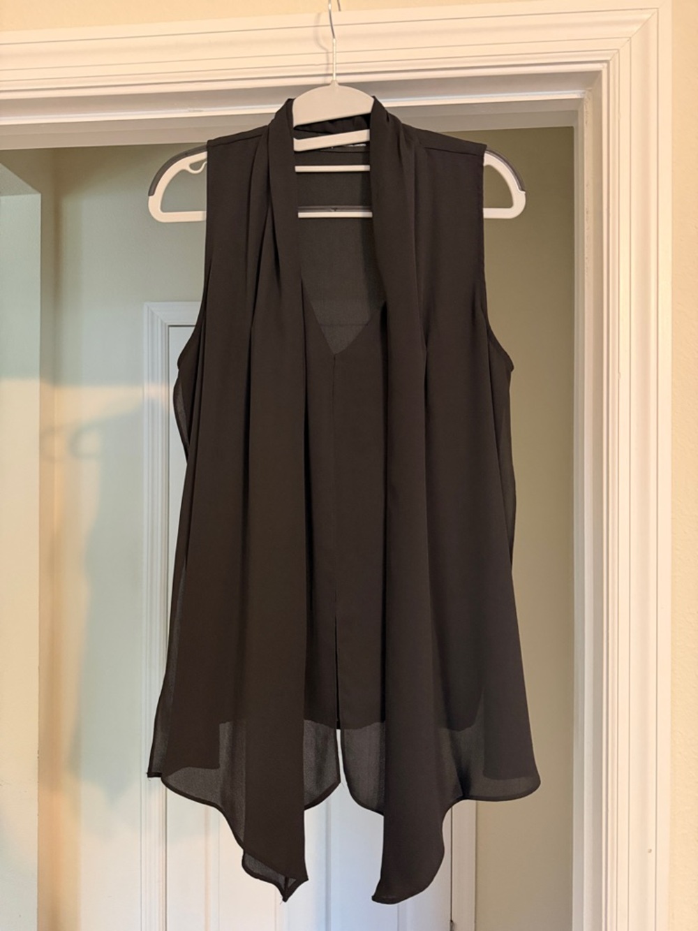 Black Sleeveless Women's Blouse